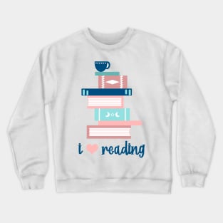 I Heart Reading Book Lover Crewneck Sweatshirt